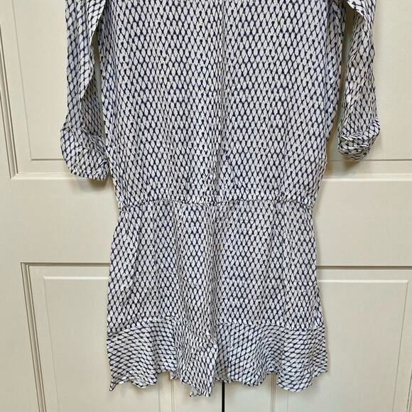 Soft JOIE Casual Elastic Waist Mini Dress 3/4 Sleeves Ruffle Hem Anthropologie - Picture 4 of 7
